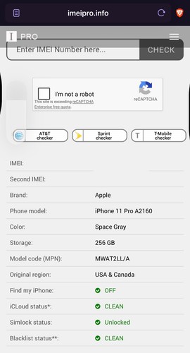 Apple iphone pro 256 gb - 11,